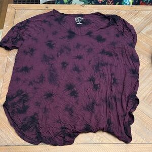 Torrid Maroon and Black Super Soft Knit Top